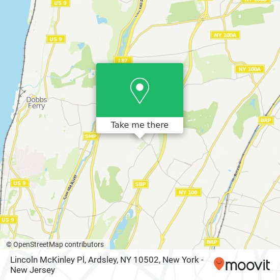 Mapa de Lincoln McKinley Pl, Ardsley, NY 10502