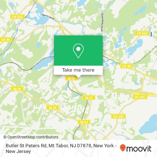 Butler St Peters Rd, Mt Tabor, NJ 07878 map