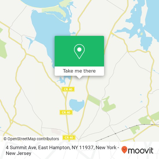 Mapa de 4 Summit Ave, East Hampton, NY 11937