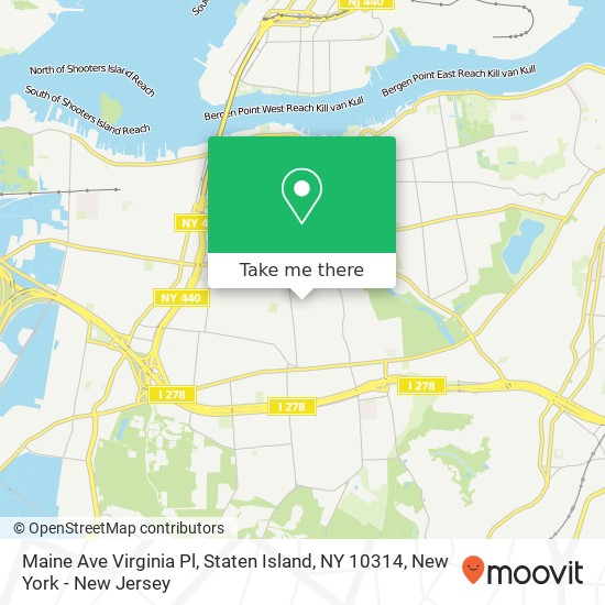 Mapa de Maine Ave Virginia Pl, Staten Island, NY 10314