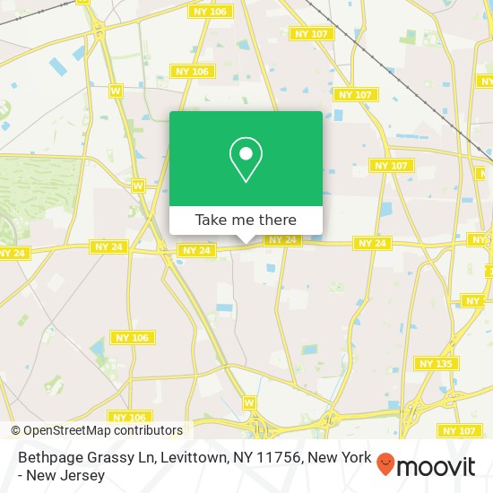 Bethpage Grassy Ln, Levittown, NY 11756 map