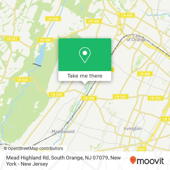 Mead Highland Rd, South Orange, NJ 07079 map