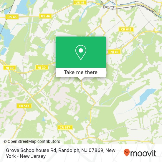 Mapa de Grove Schoolhouse Rd, Randolph, NJ 07869