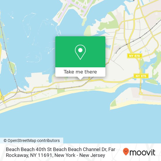 Mapa de Beach Beach 40th St Beach Beach Channel Dr, Far Rockaway, NY 11691