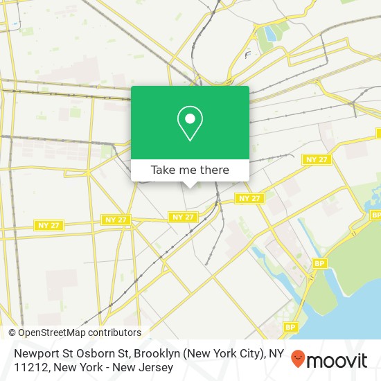 Mapa de Newport St Osborn St, Brooklyn (New York City), NY 11212