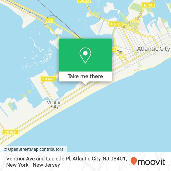 Ventnor Ave and Laclede Pl, Atlantic City, NJ 08401 map