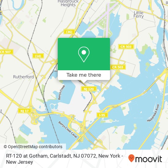 Mapa de RT-120 at Gotham, Carlstadt, NJ 07072
