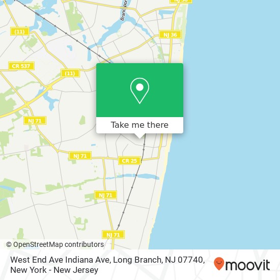 West End Ave Indiana Ave, Long Branch, NJ 07740 map