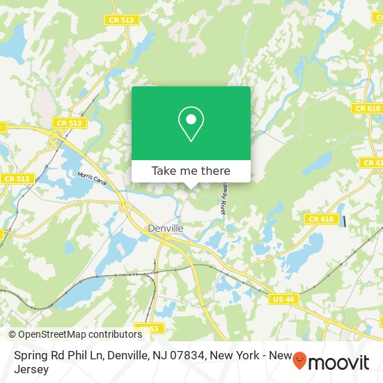 Mapa de Spring Rd Phil Ln, Denville, NJ 07834