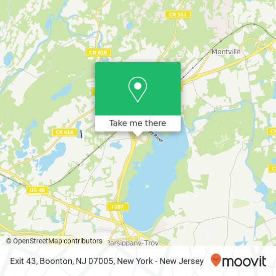 Mapa de Exit 43, Boonton, NJ 07005