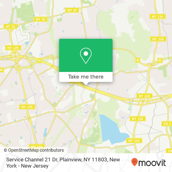 Mapa de Service Channel 21 Dr, Plainview, NY 11803