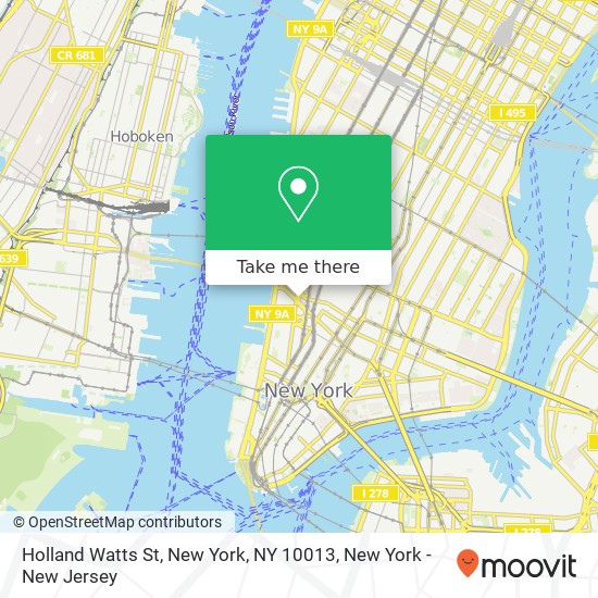 Mapa de Holland Watts St, New York, NY 10013