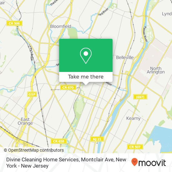 Mapa de Divine Cleaning Home Services, Montclair Ave