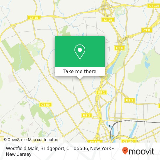 Mapa de Westfield Main, Bridgeport, CT 06606