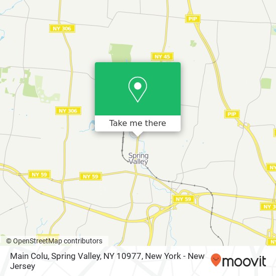 Mapa de Main Colu, Spring Valley, NY 10977