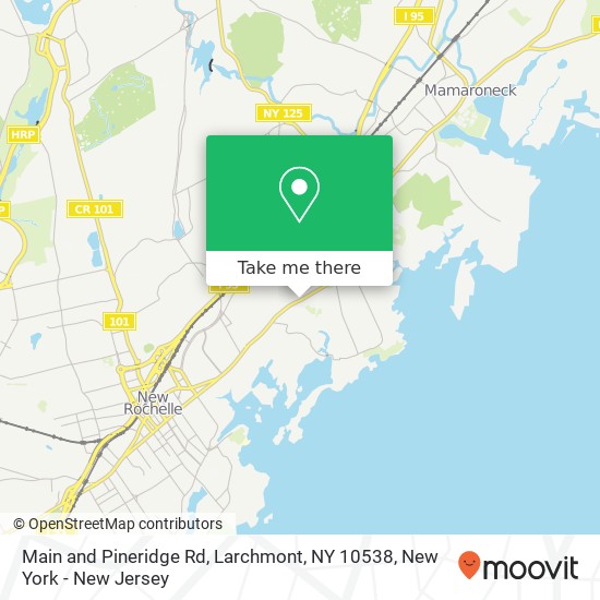 Mapa de Main and Pineridge Rd, Larchmont, NY 10538
