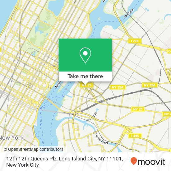 Mapa de 12th 12th Queens Plz, Long Island City, NY 11101