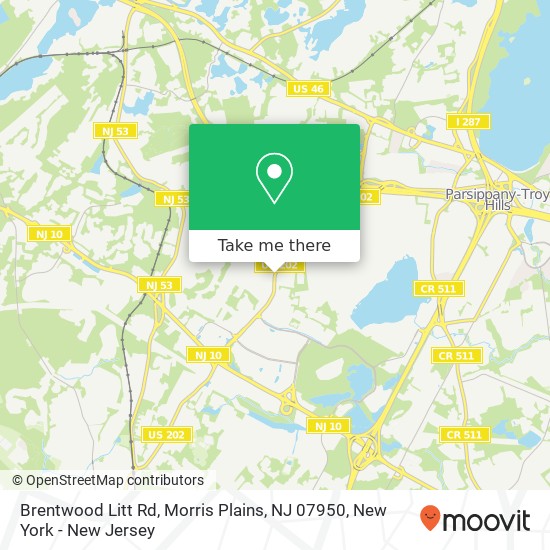 Brentwood Litt Rd, Morris Plains, NJ 07950 map