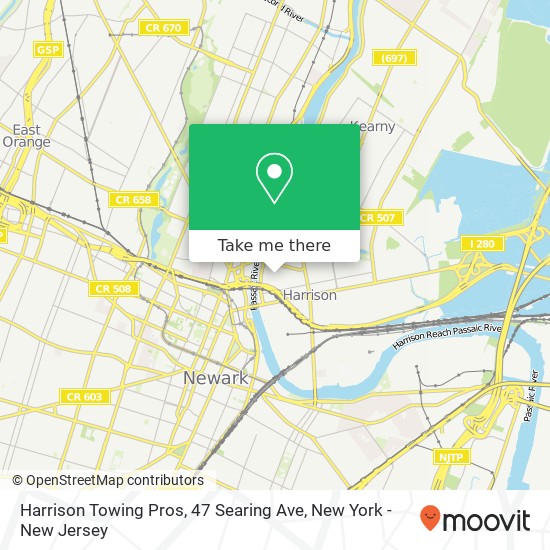 Harrison Towing Pros, 47 Searing Ave map