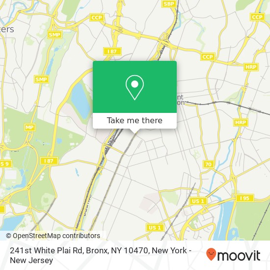 Mapa de 241st White Plai Rd, Bronx, NY 10470