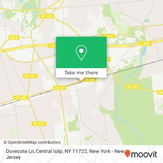Mapa de Dovecote Ln, Central Islip, NY 11722