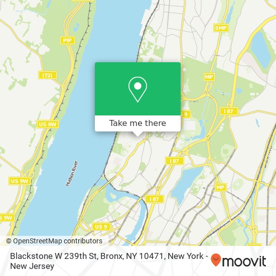 Mapa de Blackstone W 239th St, Bronx, NY 10471