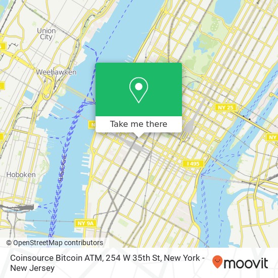 Mapa de Coinsource Bitcoin ATM, 254 W 35th St