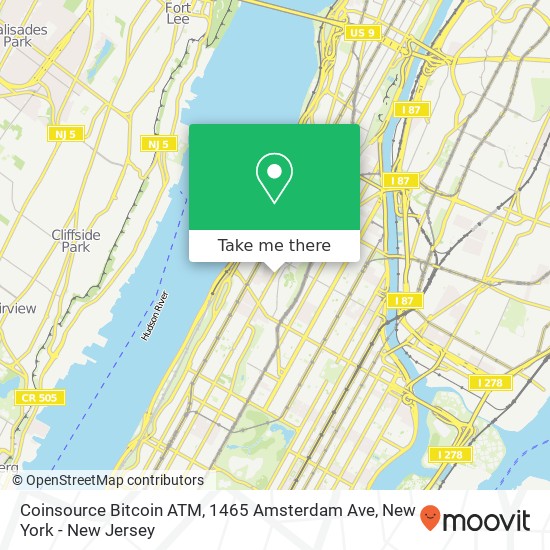 Mapa de Coinsource Bitcoin ATM, 1465 Amsterdam Ave