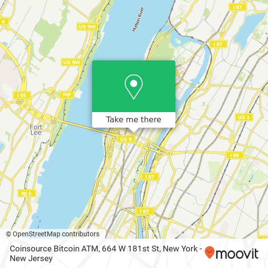 Coinsource Bitcoin ATM, 664 W 181st St map