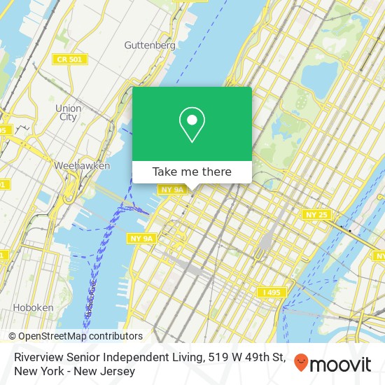 Mapa de Riverview Senior Independent Living, 519 W 49th St