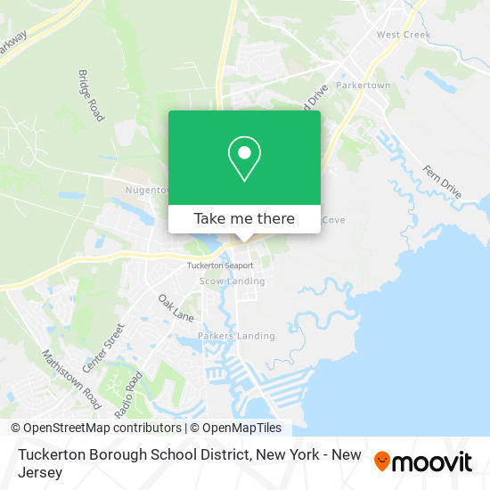 Mapa de Tuckerton Borough School District