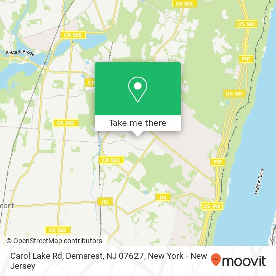 Carol Lake Rd, Demarest, NJ 07627 map