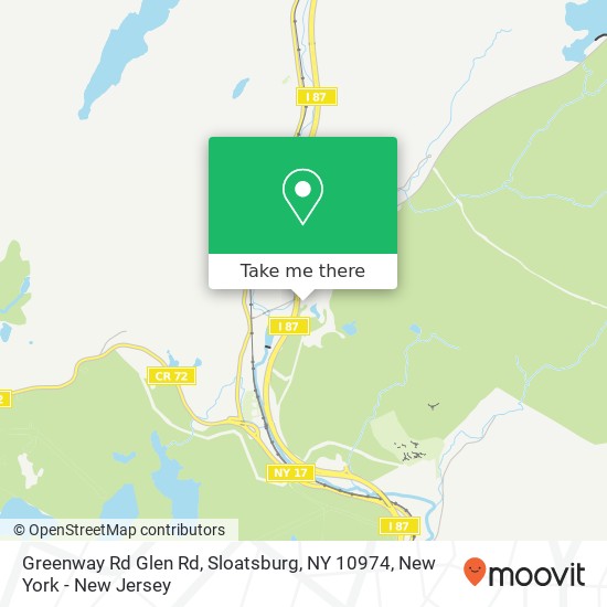 Mapa de Greenway Rd Glen Rd, Sloatsburg, NY 10974