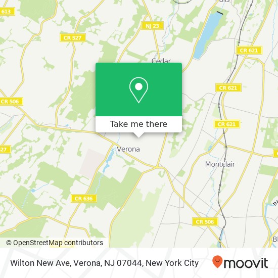 Mapa de Wilton New Ave, Verona, NJ 07044