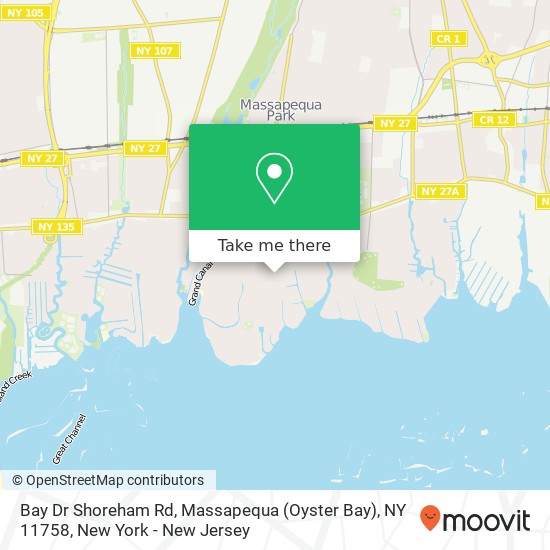 Bay Dr Shoreham Rd, Massapequa (Oyster Bay), NY 11758 map