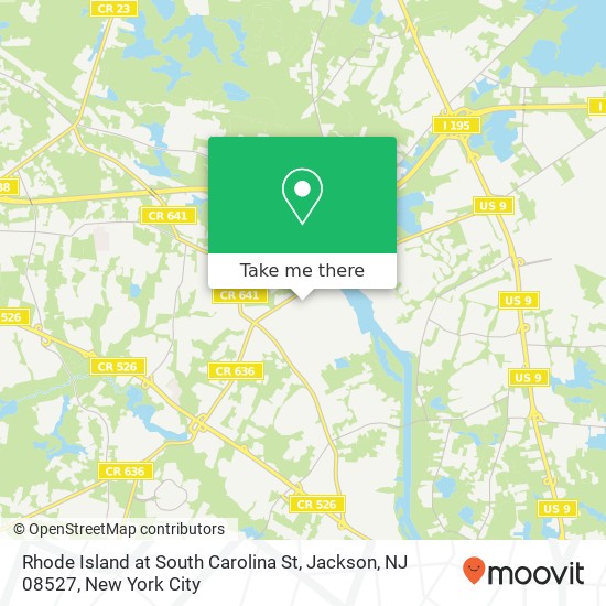 Mapa de Rhode Island at South Carolina St, Jackson, NJ 08527