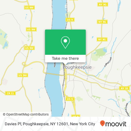 Mapa de Davies Pl, Poughkeepsie, NY 12601