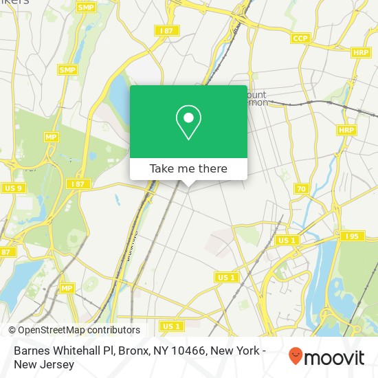 Mapa de Barnes Whitehall Pl, Bronx, NY 10466