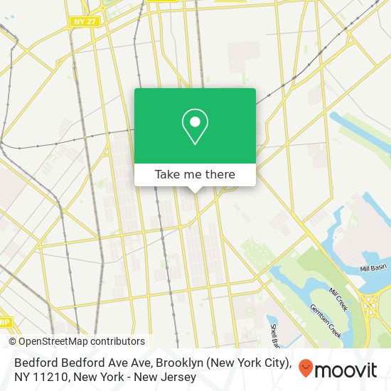 Mapa de Bedford Bedford Ave Ave, Brooklyn (New York City), NY 11210