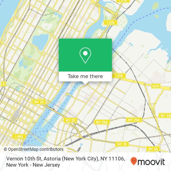 Vernon 10th St, Astoria (New York City), NY 11106 map