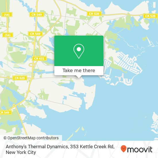 Mapa de Anthony's Thermal Dynamics, 353 Kettle Creek Rd