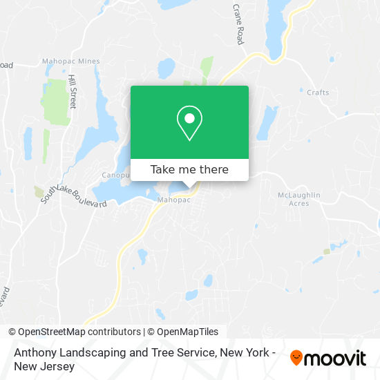 Anthony Landscaping and Tree Service map