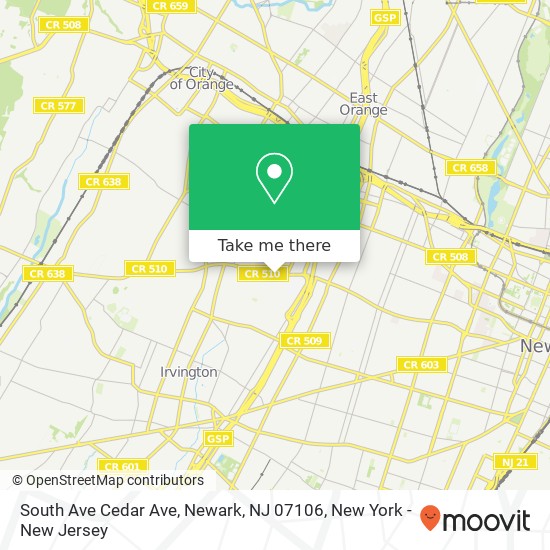 South Ave Cedar Ave, Newark, NJ 07106 map