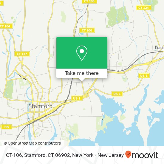 Mapa de CT-106, Stamford, CT 06902
