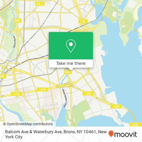 Mapa de Balcom Ave & Waterbury Ave, Bronx, NY 10461