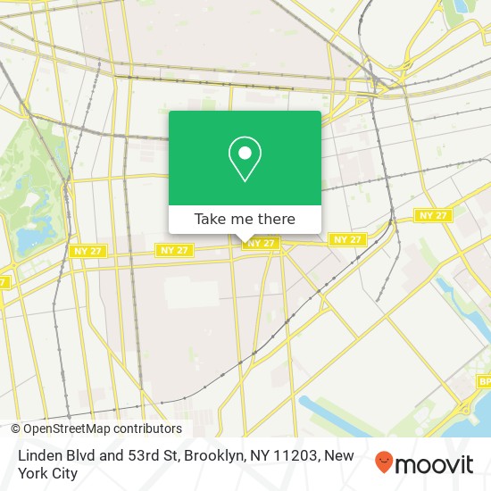 Mapa de Linden Blvd and 53rd St, Brooklyn, NY 11203