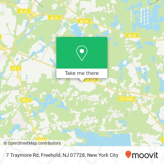 Mapa de 7 Traymore Rd, Freehold, NJ 07728