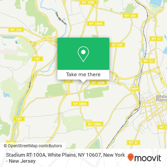 Stadium RT-100A, White Plains, NY 10607 map