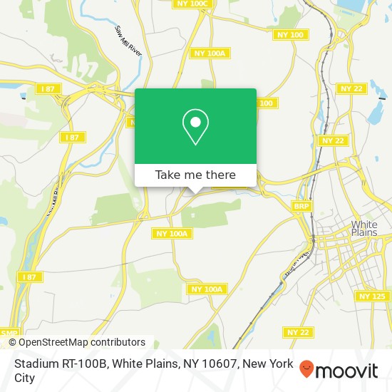 Mapa de Stadium RT-100B, White Plains, NY 10607