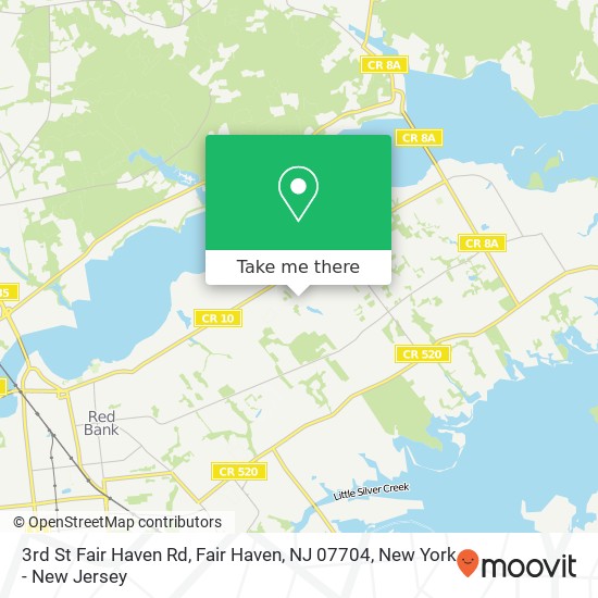 Mapa de 3rd St Fair Haven Rd, Fair Haven, NJ 07704